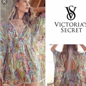 Victoria's Secret Batwing Kaftan Swim Cover Up L
